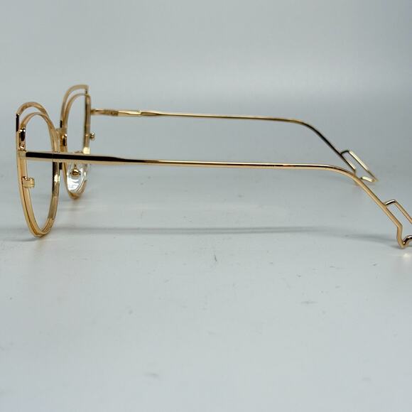 FIRMOO Gold Black Cat Eye Full Rim Eyeglasses Frames H18746 - Picture 2 of 5